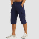 Men's Cargo Pants | Casual | Pockets | Cargo Shorts | Men's Pants-Cargo Shorts-Chaps London-Dark Blue-M-Chaps London
