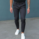 Men's Chinos - Casual Stretchy Slim Fit Chino Pants-Pantalon-Chaps London-Black-XS-Chaps London