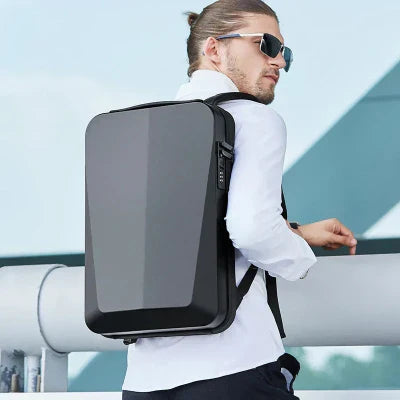 Men's Hardshell Backpack | Anti Theft Combination Lock | USB Charging Port-Backpack-Chaps London-Chaps London