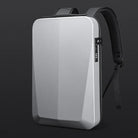 Men's Hardshell Backpack | Anti Theft Combination Lock | USB Charging Port-Backpack-Chaps London-Silver-Chaps London