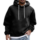 Men's Hoodie | Comfy | Pocket | Pullover Hoodie | Men's Clothing-Men Sweaters-Chaps London-Black-M-Chaps London