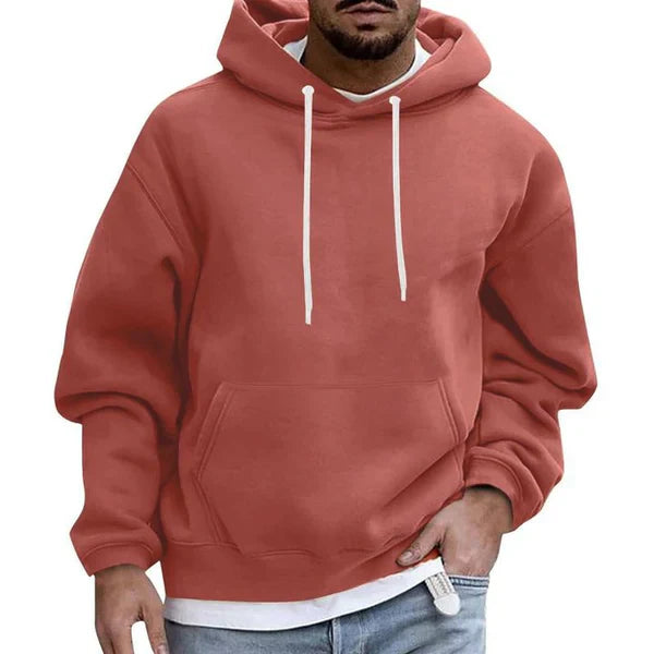 Men's Hoodie | Comfy | Pocket | Pullover Hoodie | Men's Clothing-Men Sweaters-Chaps London-Orange-M-Chaps London