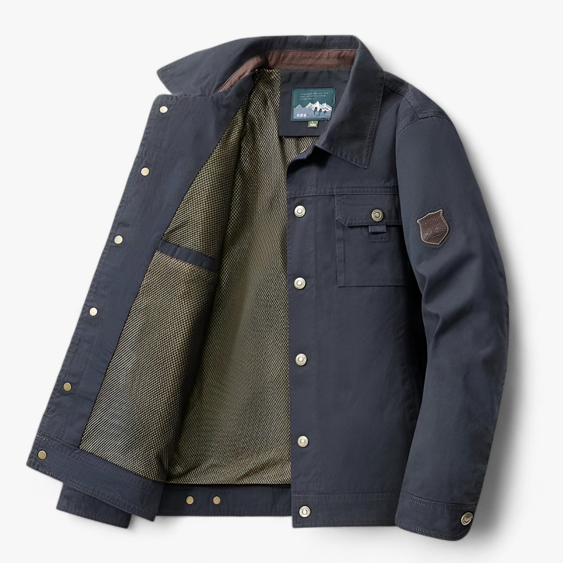 Men's Jacket | Bomber | Button-Up | Cargo Jacket | Autumn Jacket-Jacket-Chaps London-Blue-XXS-Chaps London