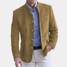 Men's Jacket | Business Casual | Single Breasted | Blazer Jacket | Men's Blazer-Men Winter Jacket-Chaps London-Brown-S-Chaps London