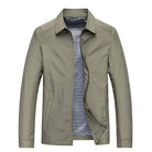 Men's Jacket - Zip-Up - Lightweight - Harrington Jacket - Windproof Jacket-Coats & Jackets-Chaps London-Beige-M-Chaps London