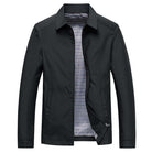 Men's Jacket - Zip-Up - Lightweight - Harrington Jacket - Windproof Jacket-Coats & Jackets-Chaps London-Black-M-Chaps London