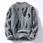 Men's Jumper | Fluffy | Warm | Knitted Sweater | Men's Winter Pullover-Sweaters-Chaps London-Grey-S-Chaps London