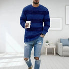 Men's Knitted Jumper| Crew Neck | Long Sleeve | Pullover Sweater | Knit Sweater -Tops en Shirts Heren-Chaps London-Blue-S-Chaps London