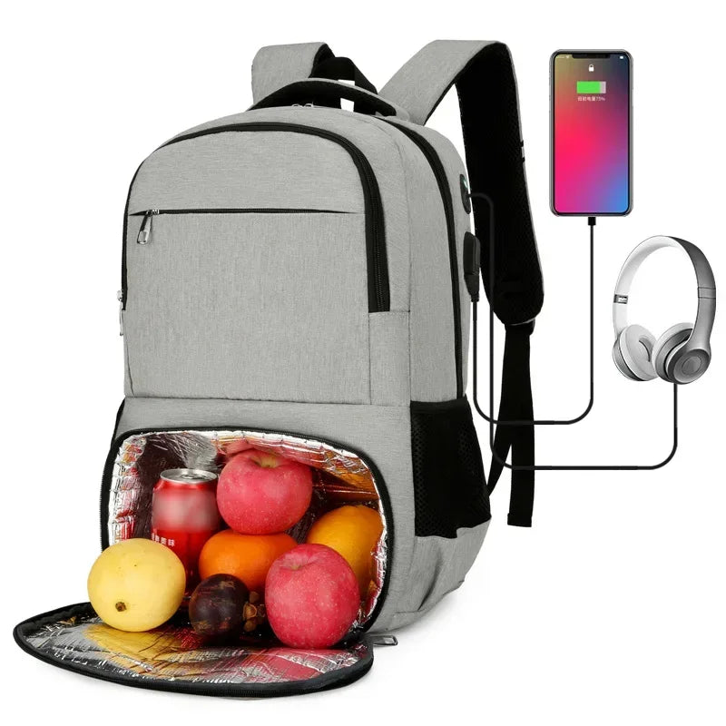Men's Laptop Backpack | Insulated Compartment | Waterproof | USB Port-Backpack-Chaps London-Chaps London