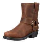Men's Leather Western Cowboy Boots with Side Zip-Boots-Chaps London-Dark Brown-6-Chaps London