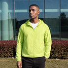 Men's lightweight hooded windbreaker jacket in light green