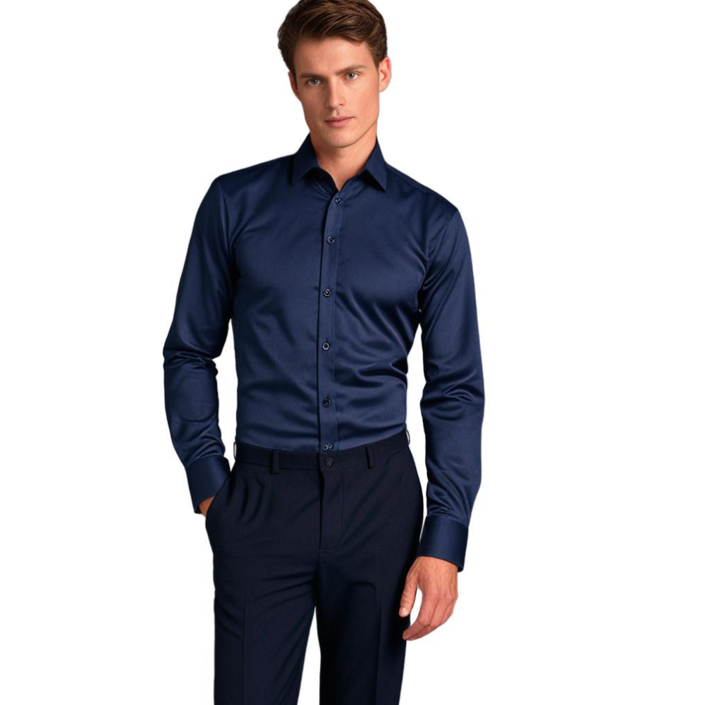 Men's Non Iron Shirt | Stretch | Slim Fit | Dress Shirt | Button-Up Shirt-Dress Shirts-Chaps London-Chaps London
