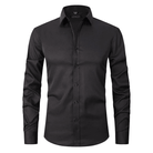 Men's Non Iron Shirt - Wrinkle Free - Button-Up - Dress Shirt - Oxford Shirt-Chaps London-Black-S-Chaps London