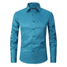 Men's Non Iron Shirt - Wrinkle Free - Button-Up - Dress Shirt - Oxford Shirt-Chaps London-Light Green-S-Chaps London