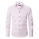 Men's Non Iron Shirt - Wrinkle Free - Button-Up - Dress Shirt - Oxford Shirt-Chaps London-Pink-S-Chaps London