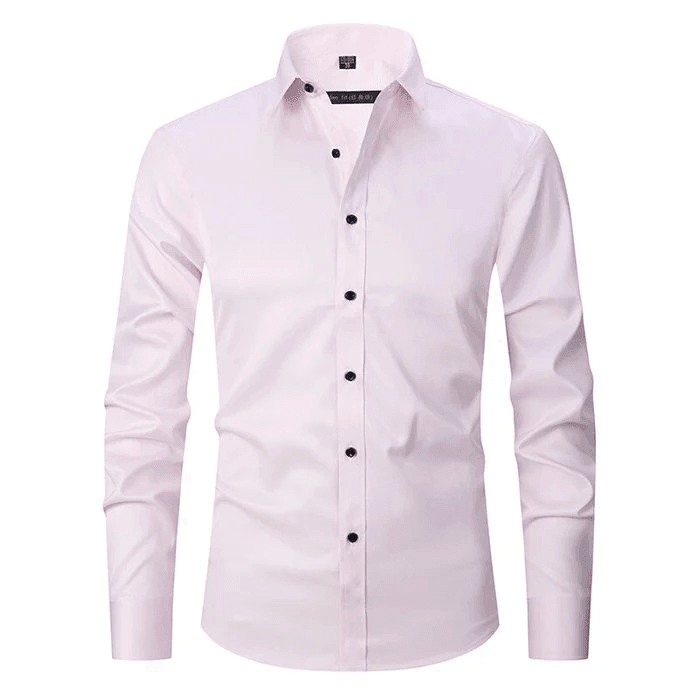 Men's Non Iron Shirt - Wrinkle Free - Button-Up - Dress Shirt - Oxford Shirt-Chaps London-Pink-S-Chaps London