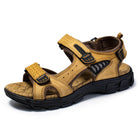 Men's Orthopaedic Velcro Sandals - Walking & Sport Sandals-Sandals-Chaps London-Beige-3.5-Chaps London