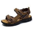 Men's Orthopaedic Velcro Sandals - Walking & Sport Sandals-Sandals-Chaps London-Brown-3.5-Chaps London