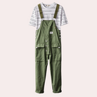 Men's Overalls | Cargo | Pockets | Dungarees | Men's Clothing-Cargo Pants-Chaps London-Green-M-Chaps London