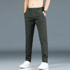 Men's Pants - Elastic Waist - Slim Fit - Casual Pants - Stretch Pants-Chaps London-Army Green-28-Chaps London