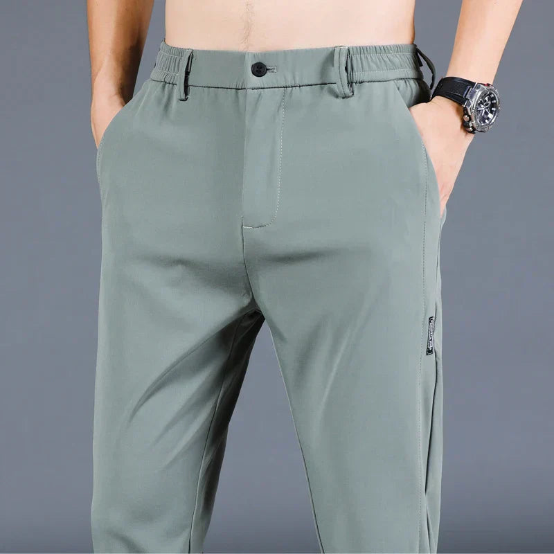 Men's Pants - Elastic Waist - Slim Fit - Casual Pants - Stretch Pants-Chaps London-Chaps London