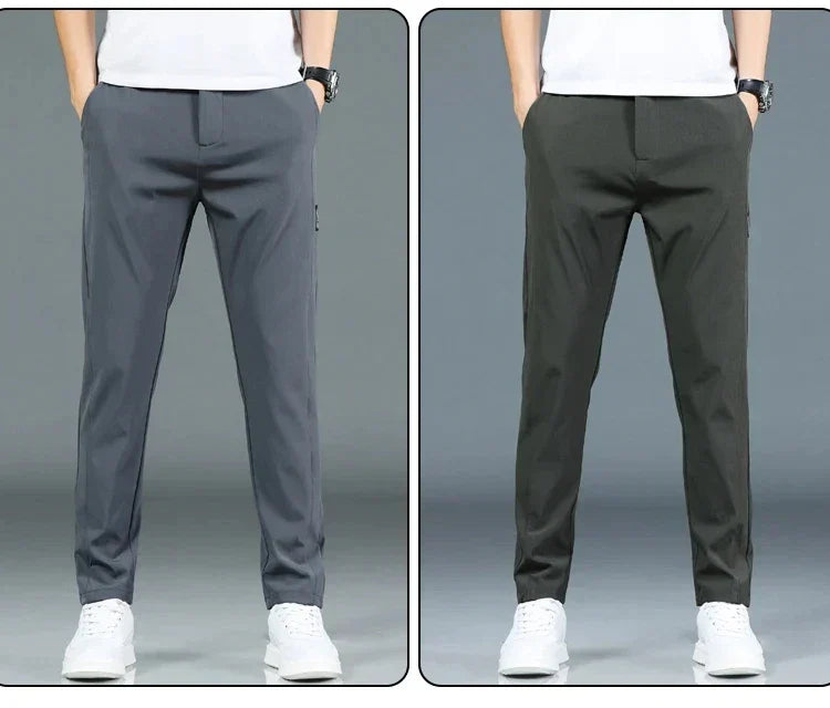 Men's Pants - Elastic Waist - Slim Fit - Casual Pants - Stretch Pants-Chaps London-Chaps London