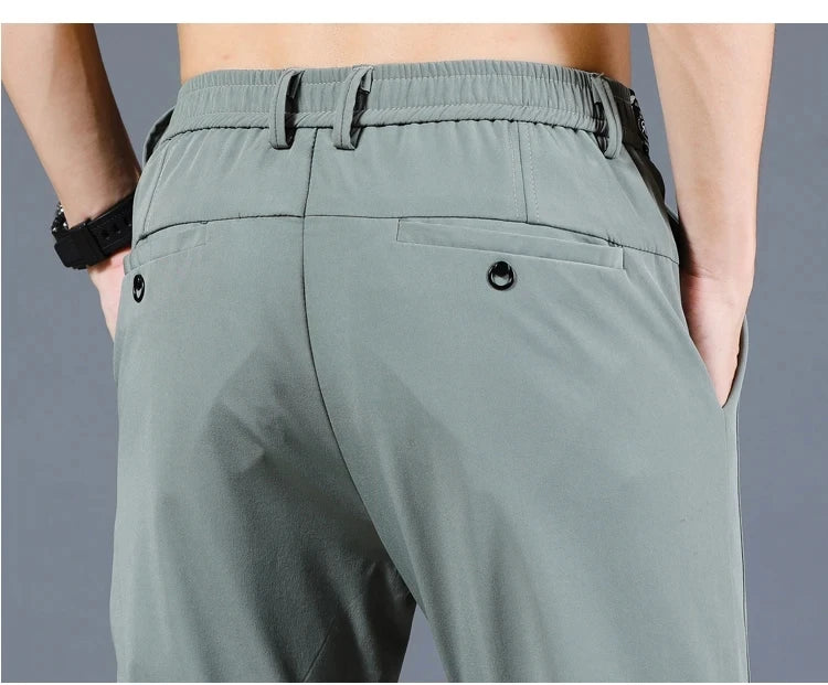 Men's Pants - Elastic Waist - Slim Fit - Casual Pants - Stretch Pants-Chaps London-Chaps London