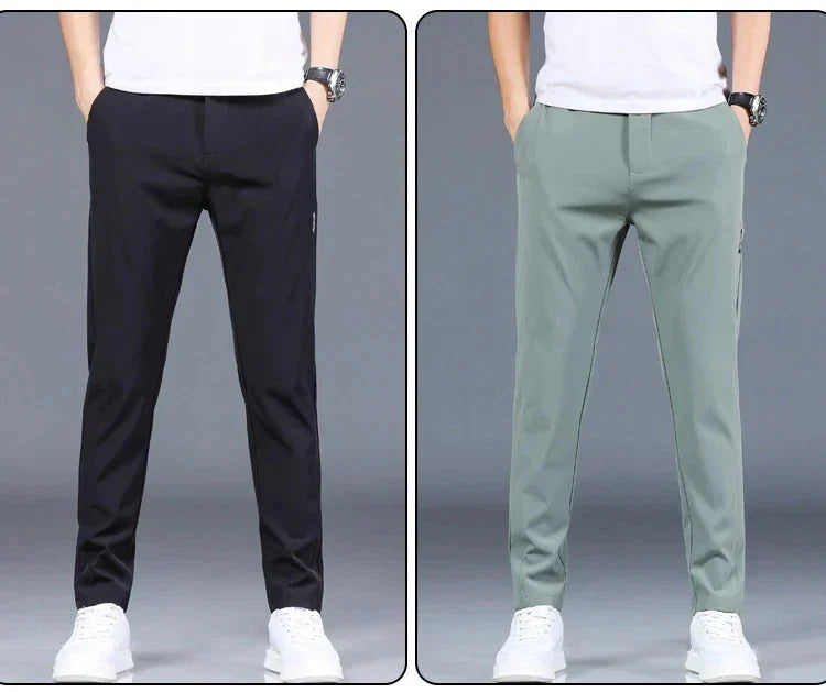 Men's Pants - Elastic Waist - Slim Fit - Casual Pants - Stretch Pants-Chaps London-Chaps London