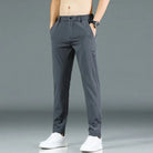 Men's Pants - Elastic Waist - Slim Fit - Casual Pants - Stretch Pants-Chaps London-Dark Gray-28-Chaps London