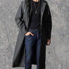 Men's Raincoat | Hooded | Button-Up | Long Raincoat | Waterproof Coat-Men's jacket-Chaps London-Chaps London