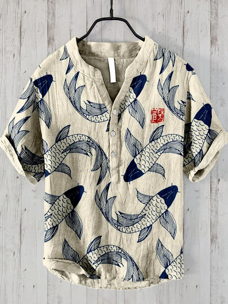 Men's Shirt | Printed | Lightweight | Button-Up Shirt | Short Sleeve Shirts-Chaps London-Chaps London