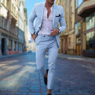 Men's Suit | Tailored | Two-Piece | Slim Fit Suit | Wedding Suits for Men-Chaps London-Blue-M-Chaps London
