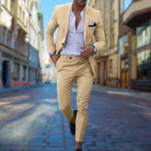 Men's Suit | Tailored | Two-Piece | Slim Fit Suit | Wedding Suits for Men-Chaps London-Yellow-M-Chaps London