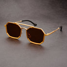 Men's Sunglasses | Angular | Trendy | Polarised Sunglasses | Sunnies for Guys-Sunglasses-Chaps London-Amber-Chaps London