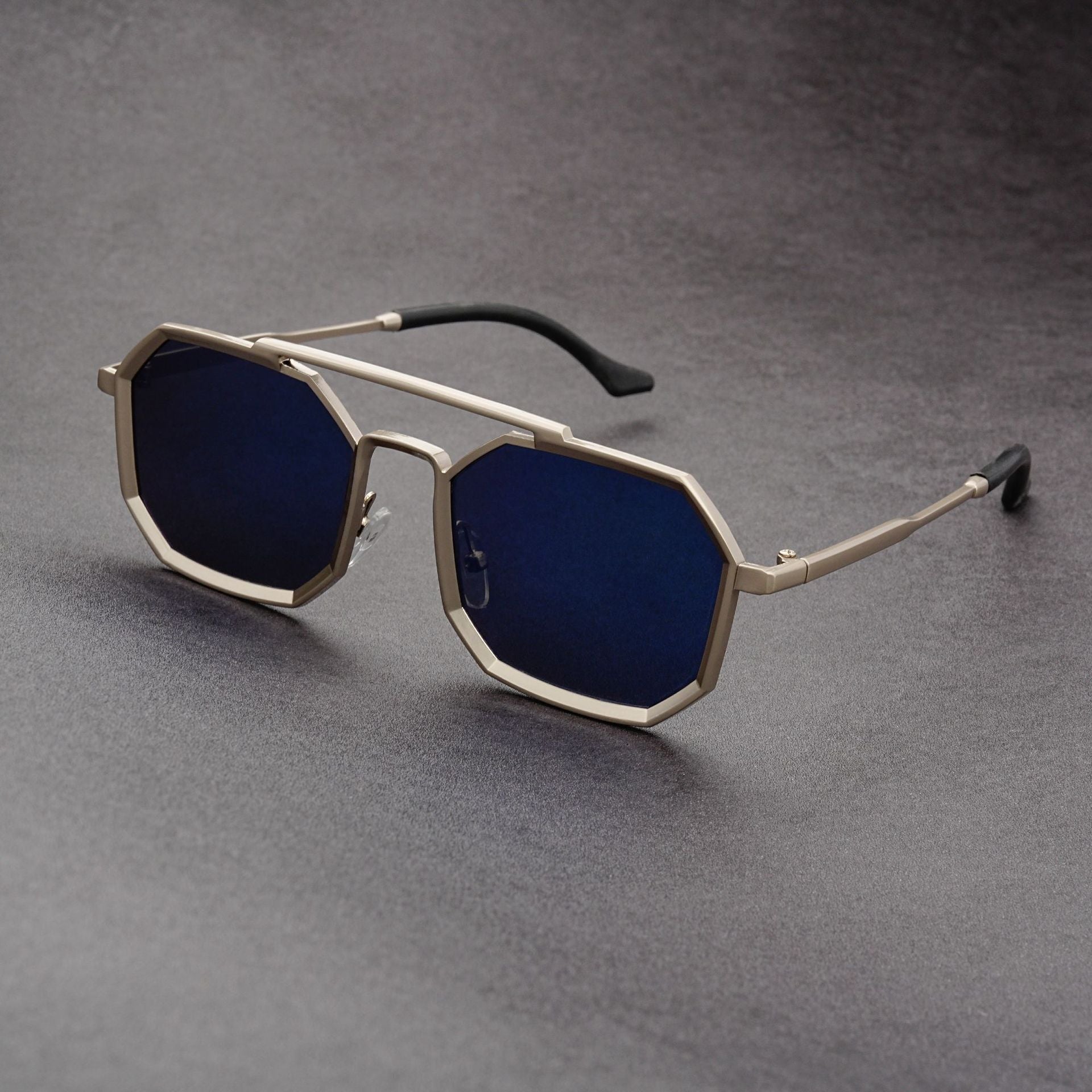 Men's Sunglasses | Angular | Trendy | Polarised Sunglasses | Sunnies for Guys-Sunglasses-Chaps London-Blue-Chaps London