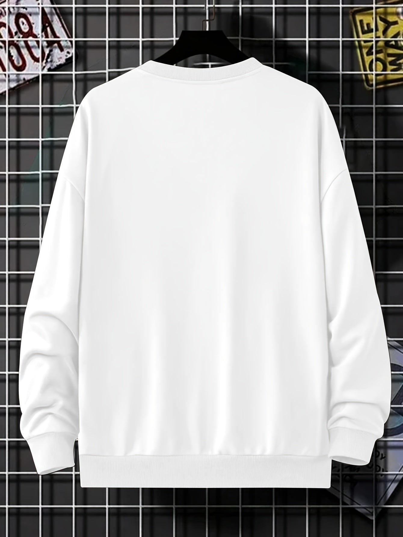 Men's Sweatshirt - Round Neck - Print - Oversized Sweatshirt - Oversized Pullover-Sweaters-Chaps London-Chaps London