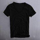 Men's T-Shirt | Cotton | Lightweight | V-Neck T-Shirt | Men's Clothing-Men Shirts-Chaps London-Black-XS-Chaps London
