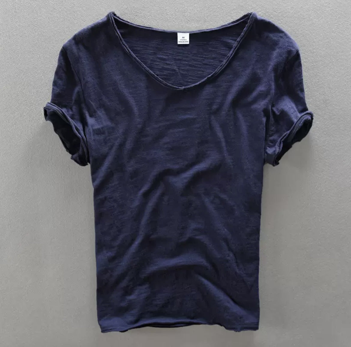 Men's T-Shirt | Cotton | Lightweight | V-Neck T-Shirt | Men's Clothing-Men Shirts-Chaps London-Navy Blue-XS-Chaps London