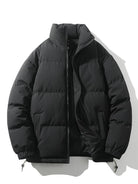 Men's Winter Jacket - Warm - Padded - Down Jacket - Puffer Jacket-Men Jackets-Chaps London-Black-S-Chaps London