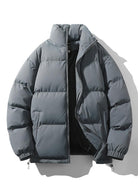 Men's Winter Jacket - Warm - Padded - Down Jacket - Puffer Jacket-Men Jackets-Chaps London-Gray-S-Chaps London