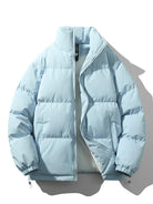 Men's Winter Jacket - Warm - Padded - Down Jacket - Puffer Jacket-Men Jackets-Chaps London-Light Blue-S-Chaps London