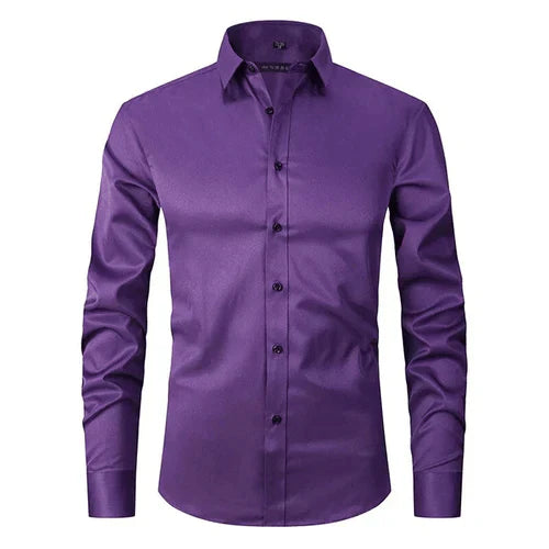 Non-Iron Shirt | Long Sleeve | Button-Up | Dress Shirt | Men's Shirts-Men's long sleeve top-Chaps London-Chaps London