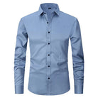 Non-Iron Shirt | Long Sleeve | Button-Up | Dress Shirt | Men's Shirts-Men's long sleeve top-Chaps London-Light Blue-S-Chaps London