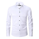Non-Iron Shirt | Long Sleeve | Button-Up | Dress Shirt | Men's Shirts-Men's long sleeve top-Chaps London-White-S-Chaps London