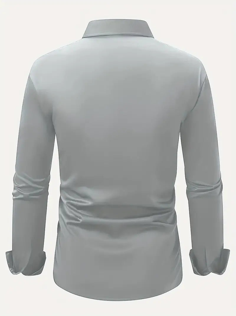 Non Iron Shirt | Wrinkle Free | Slim Fit | Button-Up Shirt | Men's Shirts-Men’s Dress Shirt-Chaps London-Chaps London