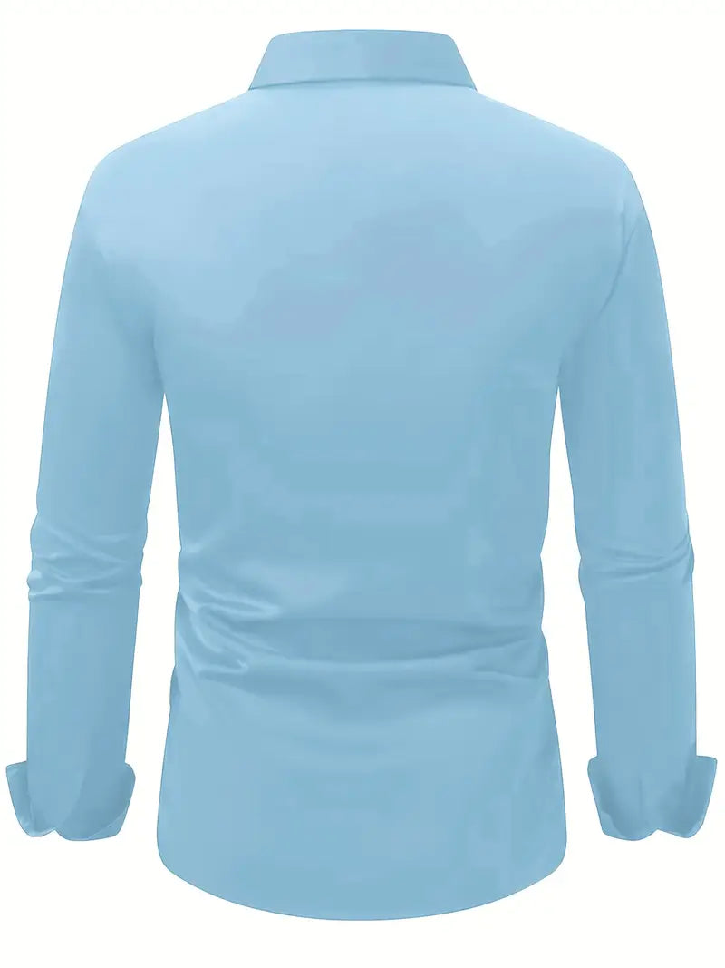 Non Iron Shirt | Wrinkle Free | Slim Fit | Button-Up Shirt | Men's Shirts-Men’s Dress Shirt-Chaps London-Chaps London