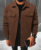 Overshirt - Buttoned - Chest Pockets - Men's Shirt - Shirt Jacket-Jackets-Chaps London-Chestnut-XS-Chaps London