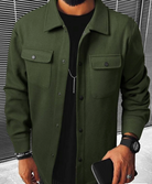 Overshirt - Buttoned - Chest Pockets - Men's Shirt - Shirt Jacket-Jackets-Chaps London-Olive Green-XS-Chaps London