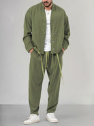 Overshirt Co Ord Set - Men's Loose Fit-Outfit Sets-Chaps London-Green-M-Chaps London