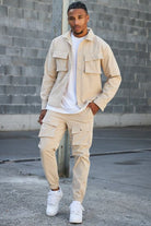 Overshirt - Men's Long Sleeve Button-Up Shirt with Breast Pockets-Chaps London-Chaps London